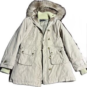 B.R.U.S.H | Faux Fur Trim Hooded Winter Parka Coat |
Size 2 (Approx. US Small)
